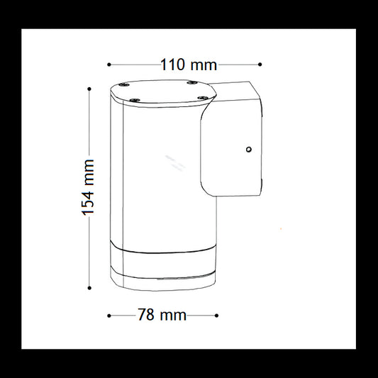 SVETILJKA 2181S ZIDNA 1*GU10 IP54 SIVA