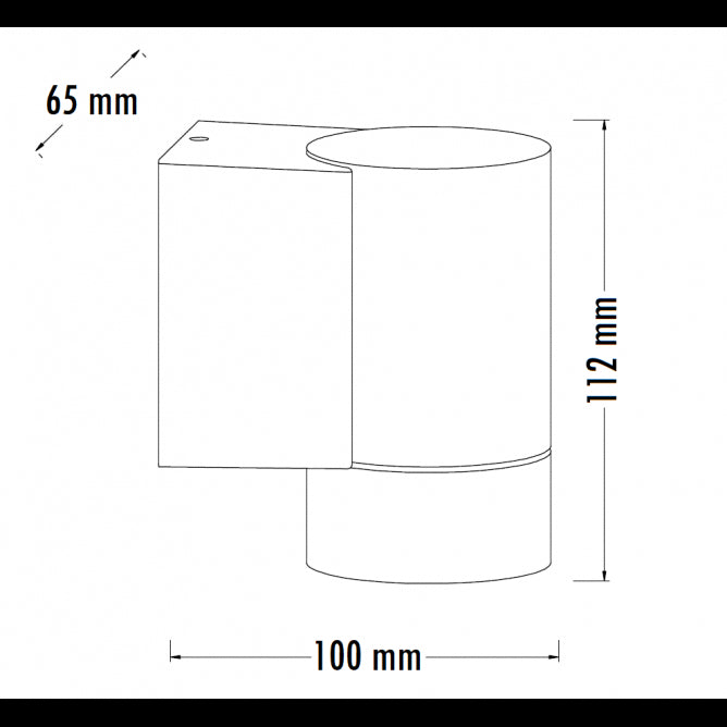 SVETILJKA A0801 ZIDNA 1*GU10 IP54 CRNA