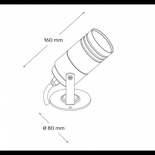SVETILJKA A1907 SPOT 1*GU10 IP65 ANTRACIT