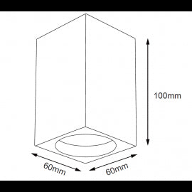 SVETILJKA JM-005 PLAFONSKA CRNA 1*GU10 IP20