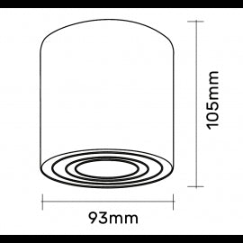 SVETILJKA JM-014 PLAFONSKA 1*GU10 CRNA IP20