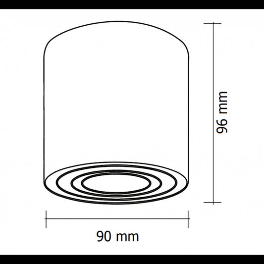 SVETILJKA JM-017 PLAFONSKA BELA 1*GU10 IP65
