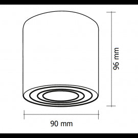SVETILJKA JM-017 PLAFONSKA CRNA 1*GU10 IP65