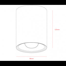 SVETILJKA JM-033 PLAFONSKA 1*GU10 IP20 CRNA