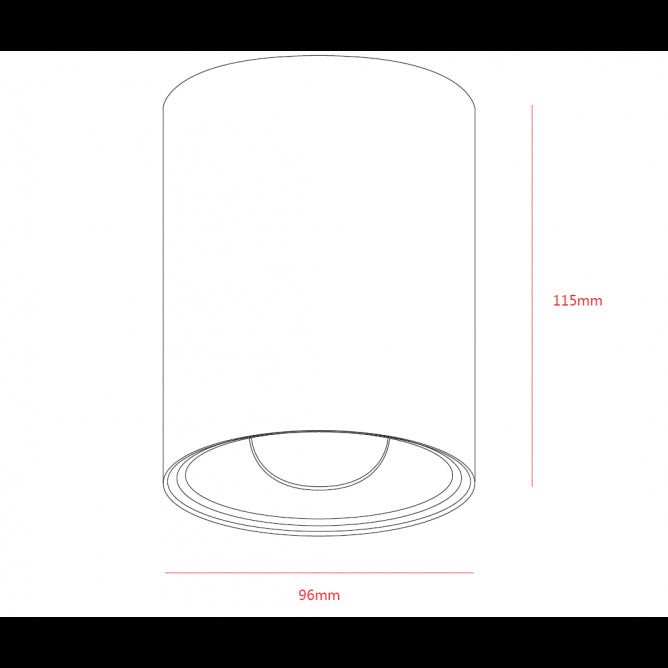 SVETILJKA JM-033 PLAFONSKA 1*GU10 IP20 CRNA