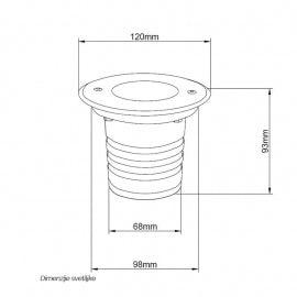 SVETILJKA JM-040 PODNA 1*GU10 IP67 HROM