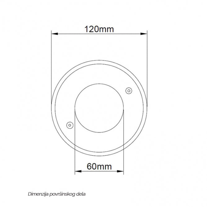 SVETILJKA JM-040 PODNA 1*GU10 IP67 HROM