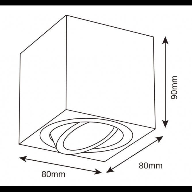 SVETILJKA JM-17551 PLAFONSKA 1*GU10 CRNA IP20