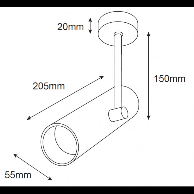 SVETILJKA JM-19418 N/Z PLAFONSKA 1*GU10 IP20 BELA