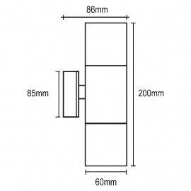 SVETILJKA JM-4077 ZIDNA 2*GU10 IP65 ANTRACIT