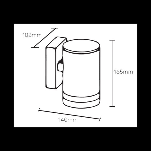SVETILJKA JM-4078 ZIDNA 1*GU10 IP54 CRNA