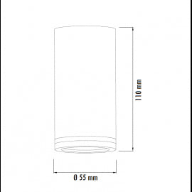 SVETILJKA TS194 PLAFONSKA 1*GU10 CRNA