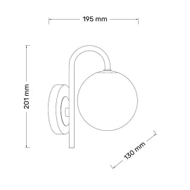 TALIA 1 ZIDNA LAMPA 1*G9 CRNA/BAKAR