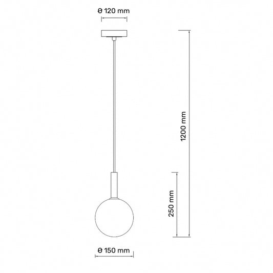 TALIA 10 VISILICA 1*G9 CRNA/BAKAR