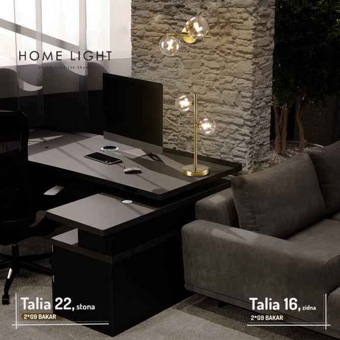 TALIA 16 ZIDNA LAMPA 2*G9 BAKAR