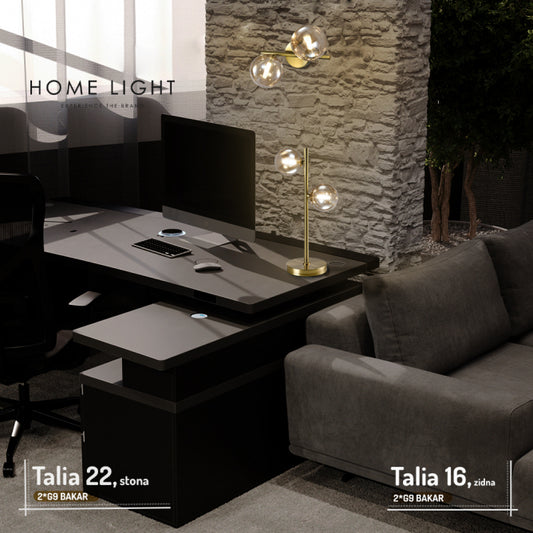 TALIA 16 ZIDNA LAMPA 2*G9 BAKAR