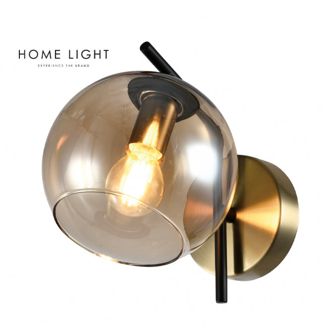 TALIA 29 ZIDNA LAMPA 1*E14 CRNA/BAKAR