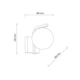 TALIA 38 ZIDNA LAMPA 1*G9 SIVA/HROM