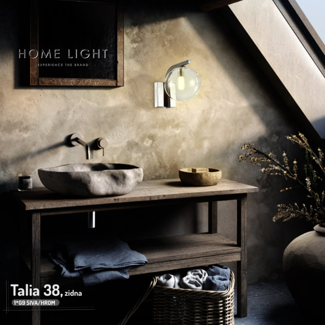 TALIA 38 ZIDNA LAMPA 1*G9 SIVA/HROM