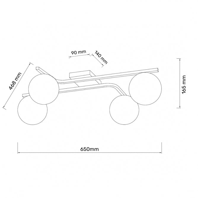 TALIA 39 LUSTER 4*G9 SIVA/HROM