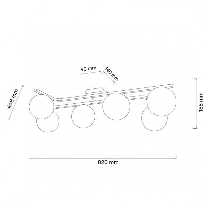 TALIA 40 LUSTER 6*G9 SIVA/HROM