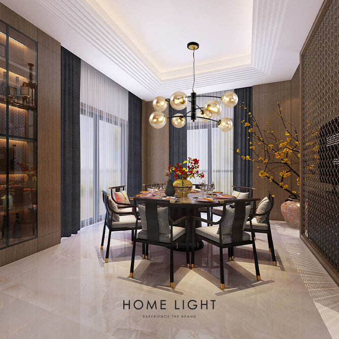 TALIA 50 LUSTER 8*G9 CRNA/BAKAR