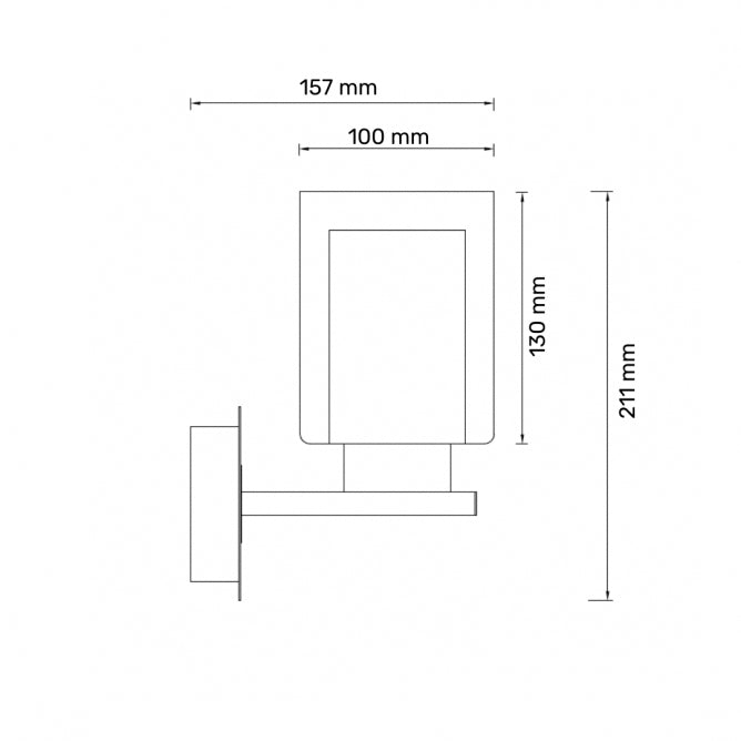 TALIA 52 ZIDNA LAMPA 1*E27 SIVA