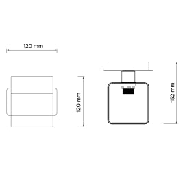 TALIA 55 ZIDNA LAMPA 1*E14 CRNA/HROM