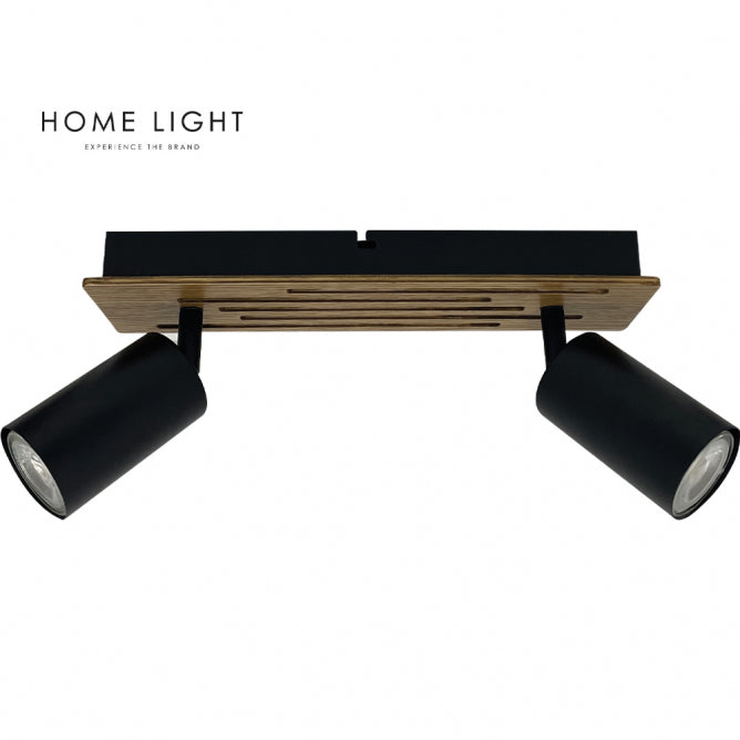 TALIA 66 SPOT SVETILJKA 2*GU10 CRNA/DRVO