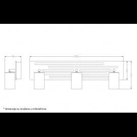 TALIA 67 SPOT SVETILJKA 3*GU10 CRNA/DRVO