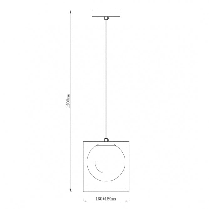 TALIA 73 VISILICA 1XE14 CRNA/ZLATO