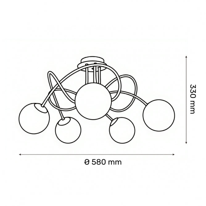 TALIA 76 LUSTER 5*G9 CRNA
