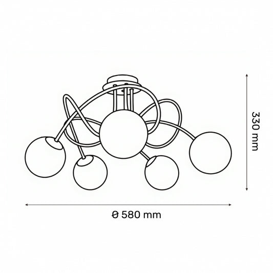 TALIA 76 LUSTER 5*G9 CRNA