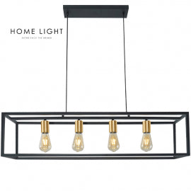 TALIA 77 LUSTER 4*E27 CRNA/ZLATO