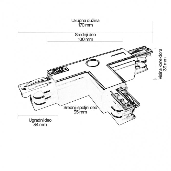 TROF T KONEKTOR WSO-32B CRNI AP