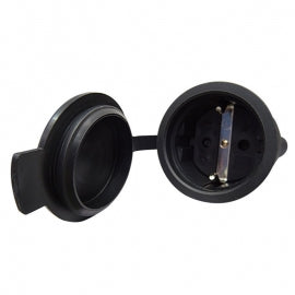 TROSTRUKA PRENOSNA PRIKLJUCNICA CRNA SA POKLOPCIMA TE 0156