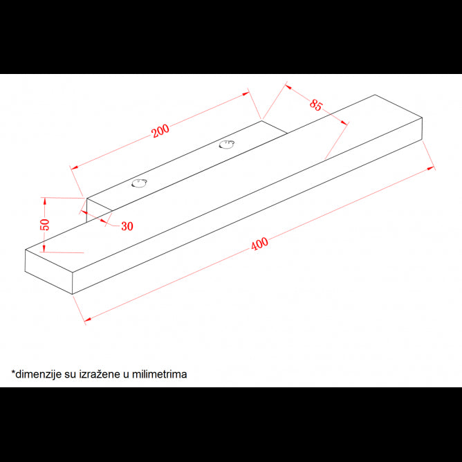 VESTA 142 ZIDNA LAMPA LED 8W 4000K IP44