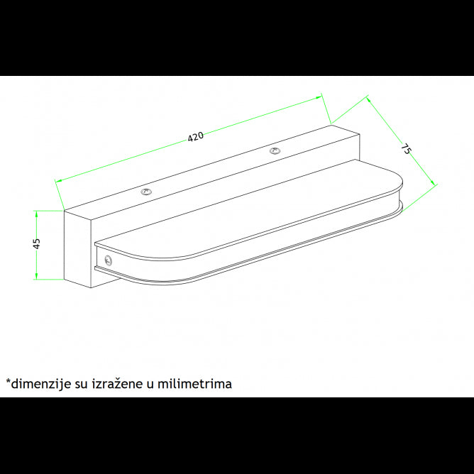 VESTA 145 ZIDNA LAMPA LED 9W 4000K IP44