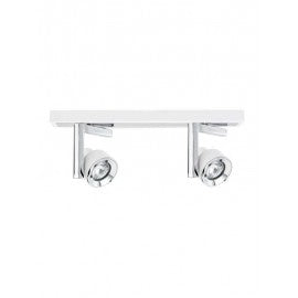 VESTA 157 SPOT 2*GU10 MAT BELA/CHROME