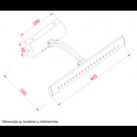 VESTA 17 ZIDNA LAMPA LED 5W 4000K HROM