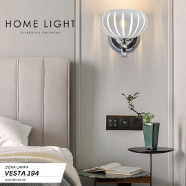 VESTA 194 ZIDNA LAMPA GIPS 1*E14 bela
