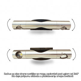 VESTA 231 ZIDNA LED 2*1W 4000K chrome/black