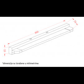 VESTA 294 ZIDNA LAMPA LED 9W 4000K BELA