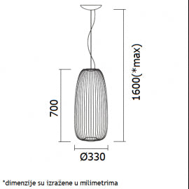 VESTA 304 VISILICA LED 15W 4000K black (fi 330)