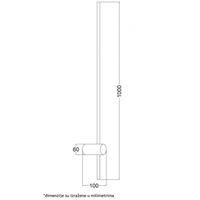 VESTA 362 ZIDNA LAMPA 14W 3000K CRNA