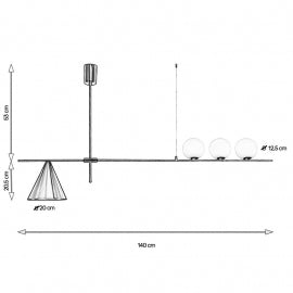 VESTA 384 LUSTER 4XG9 MESING+CRNA