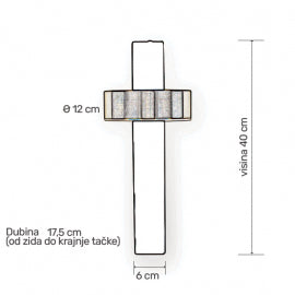 VESTA 391 ZIDNA LAMPA 7W 3000K MESING/CRNA