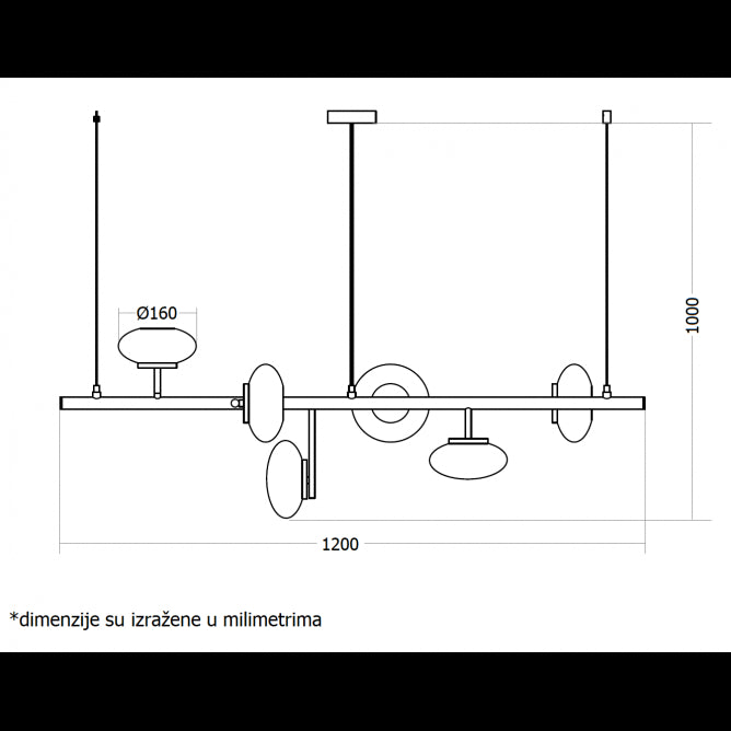 VESTA 447 LUSTER 6*G9 MESING
