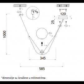VESTA 448 VISILICA 1*G9 MESING