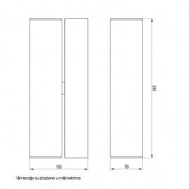 VESTA 471 ZIDNA LAMPA 8W 3000K CRNA